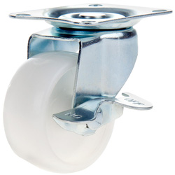 Lockworks / Lockworks Swivel Plate Castor with Brake Nylon 50mm 40kg
