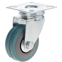 Lockworks / Lockworks Swivel Plate Castor Rubber 50mm 40kg