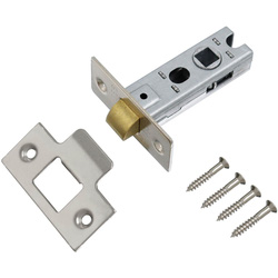 Lockworks / Lockworks Sprung Tubular Mortice Latch Nickel Plated 63mm