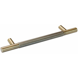 Eclipse / Knurled T Bar Cabinet Handle Antique Bronze