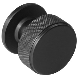Eclipse / Knurled Cupboard Knob Matt Black