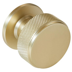 Eclipse / Knurled Cupboard Knob Satin Brass