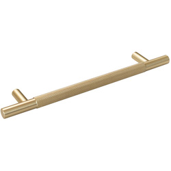Eclipse / Eclipse Knurled T Bar Cabinet Handle Satin Brass 160mm