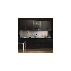 AluSplash / AluSplash Double-Sided Splashback 3050 x 750mm Ebony / Brushed Steel