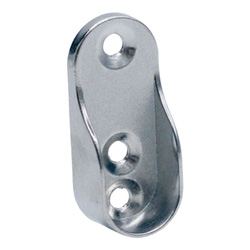 Rothley / Rothley Oval Wardrobe Rail Face Fix Socket Chrome 30 x 15mm