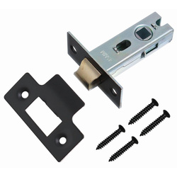 Lockworks / Lockworks Sprung Tubular Mortice Latch Black 63mm