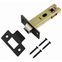 Lockworks / Lockworks Sprung Tubular Mortice Latch 75mm Black
