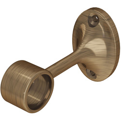 Rothley / Rothley Wardrobe Rail Centre Bracket Antique Brass 25mm