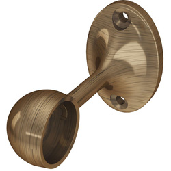 Rothley / Rothley Wardrobe Rail End Bracket Antique Brass 25mm