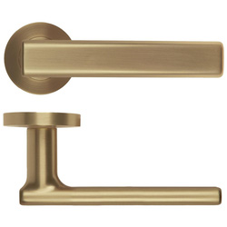 Zoo Hardware / Frigo Lever on Rose Door Handle Antique Brass