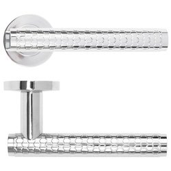 Zoo Hardware / Favo Lever on Rose Door Handle Polished Chrome