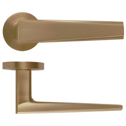 Zoo Hardware / Veloce Lever on Rose Door Handle Antique Brass