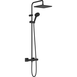 Hansgrohe / Hansgrohe Vernis Shape 240 EcoSmart Thermostatic Shower System Matt Black