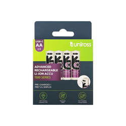Uniross / USB-C Rechargeable AA Lithium Batteries 1.5V