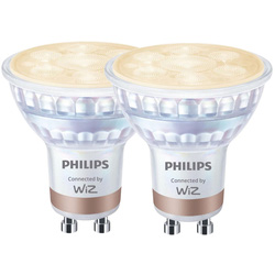 Philips / Philips GU10 Dimmable Glass Smart Bulb Tunable White 4.7W 345lm Twin Pack