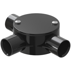 D-Line / D-Line Speedway Conduit 3-Way Tee Box 20mm Black