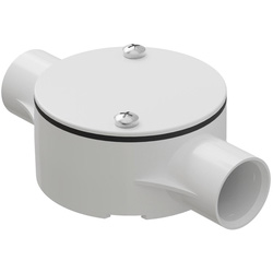 D-Line / D-Line Speedway PVC Conduit Through Box 20mm White 2 Way