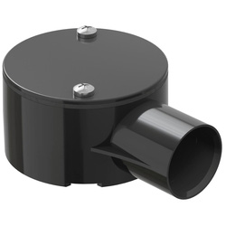 D-Line / D-Line Speedway PVC Conduit Terminal Box 25mm Black 1 Way