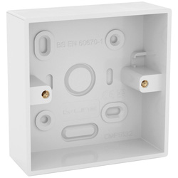 D-Line / D-Line Speedway Universal Pattress Box 1 Gang 32mm White