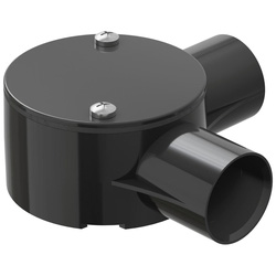 D-Line / D-Line Speedway PVC Conduit Angle Box 25mm Black 2 Way