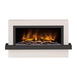 Be Modern / Be Modern Pryzm Vardo Electric Timber Fireplace 57" Cashmere & Anthracite with Plinth