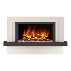 Be Modern / Be Modern Pryzm Vardo Electric Timber Fireplace 53" Cashmere & Anthracite with Plinth