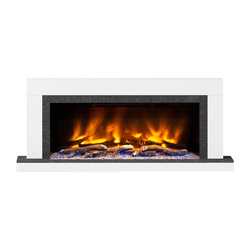 Be Modern / Be Modern Pryzm Vardo Electric Wall-Hung Timber Fireplace 57" Ice White & Nightfall
