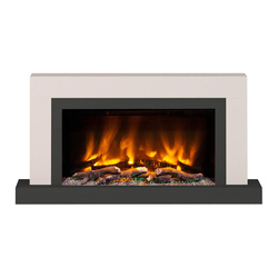 Be Modern / Be Modern Pryzm Vardo Electric Wall-Hung Timber Fireplace 47" Cashmere & Anthracite