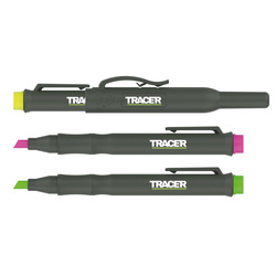 Tracer / Tracer Highlighter Markers with Holster Yellow, Pink & Green