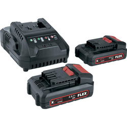Flex / FLEX 18V Charger & Battery Kit 2 x 2.5Ah