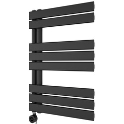 Azur / Azur Emilia Open Electric Designer Panel Towel Radiator 750 x 500mm Black