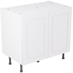 Kitchen Kit / Kitchen Kit Flatpack Shaker Kitchen Cabinet Base Unit Matt White 900mm
