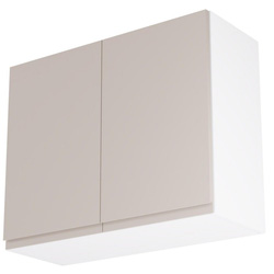 Kitchen Kit / Kitchen Kit Flatpack J-Pull Kitchen Cabinet Wall Unit Gloss Light Grey 900mm