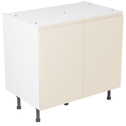 Kitchen Kit / Kitchen Kit Flatpack J-Pull Kitchen Cabinet Base Unit Gloss Cashmere 900mm