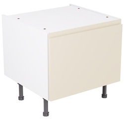 Kitchen Kit / Kitchen Kit Flatpack J-Pull Kitchen Cabinet Belfast Sink Base Unit Gloss Cashmere 600mm