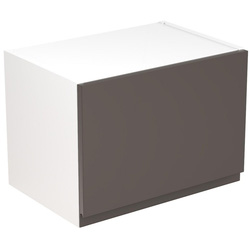 Kitchen Kit / Kitchen Kit Flatpack J-Pull Kitchen Cabinet Short Bridging Wall Unit Gloss Graphite 500mm