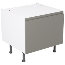 Kitchen Kit / Kitchen Kit Flatpack J-Pull Kitchen Cabinet Belfast Sink Base Unit Gloss Dust Grey 600mm