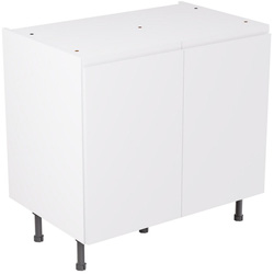 Kitchen Kit / Kitchen Kit Flatpack J-Pull Kitchen Cabinet Base Unit Gloss White 900mm