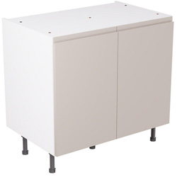 Kitchen Kit / Kitchen Kit Flatpack J-Pull Kitchen Cabinet Base Unit Matt Light Grey 900mm