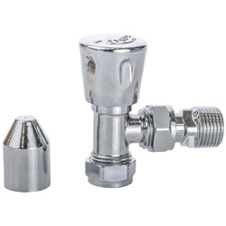 Flume / Flume Angled Manual Radiator Valve 15mm x 1/2" Chrome