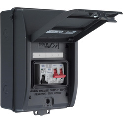 BG / BG Sync Energy EV Charger Populated Consumer Unit 5 Way IP65 100A Main Switch 40A MCB Type 2 SPD