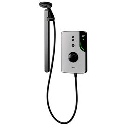 Triton Showers / Triton ENlight Thermostatic Electric Shower with Back To Wall Kit Grey / Black 9.5kW