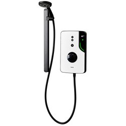 Triton Showers / Triton ENlight Thermostatic Electric Shower with Back To Wall Kit White / Black 9.5kW