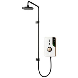 Triton Showers / Triton ENlight Thermostatic Electric Shower with UNIQ Kit Brass / Black 9.5kW