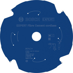 Bosch / Bosch EXPERT Cordless Fibre Cement Circular Saw Blade 160 x 20 x 4T