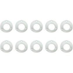Lockworks / Lockworks Wardrobe Rail End Socket 10 Pack White 19mm