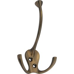 Lockworks / Lockworks Triple Robe Hook Antique Brass