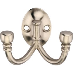 Lockworks / Lockworks Ball End Double Robe Hook Satin Nickel