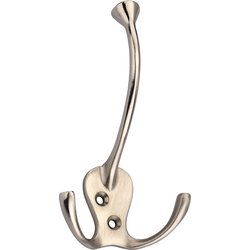 Lockworks Triple Robe Hook Satin Nickel