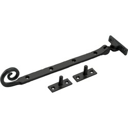 Lockworks / Lockworks Antique Iron Casement Stay Black 254mm